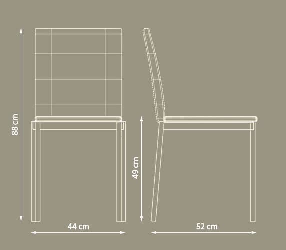 Dimensiones de la silla