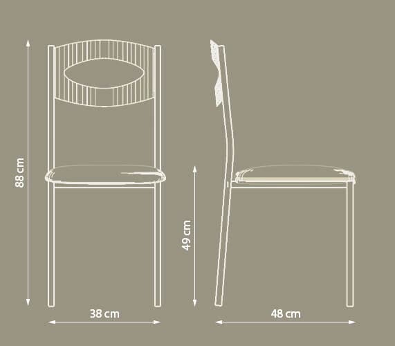 Dimensiones de la silla