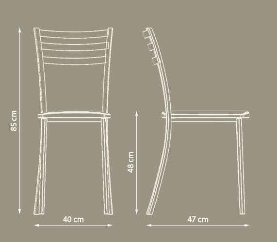 Dimensiones de la silla