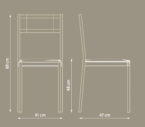 Dimensiones de la silla
