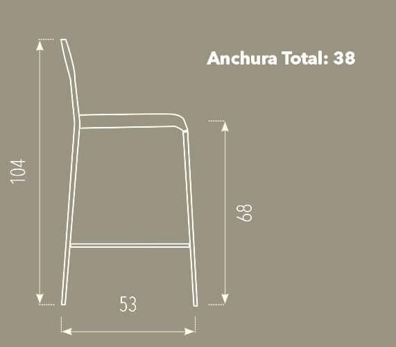 Dimensiones del taburete