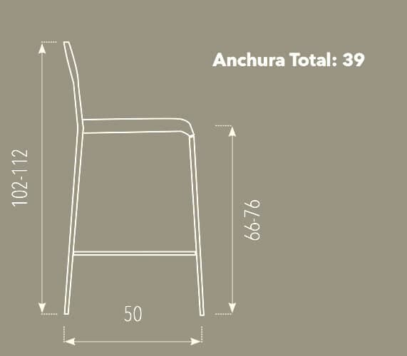 Dimensiones del taburete