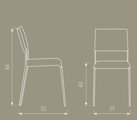 Dimensiones de la silla