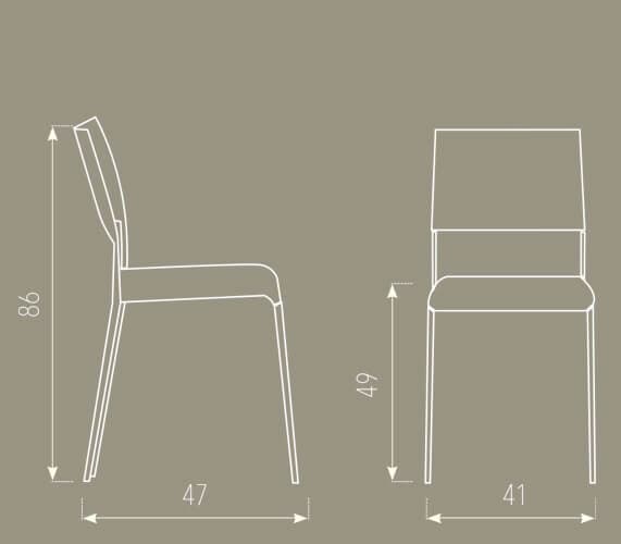Dimensiones de la silla