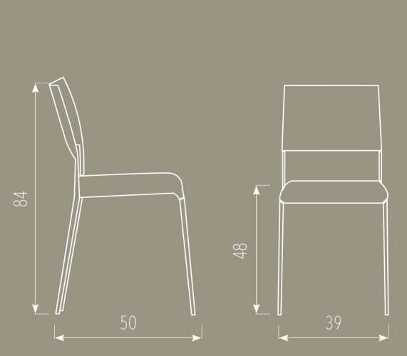 Dimensiones de la silla