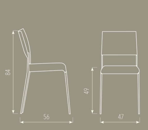 Dimensiones de la silla